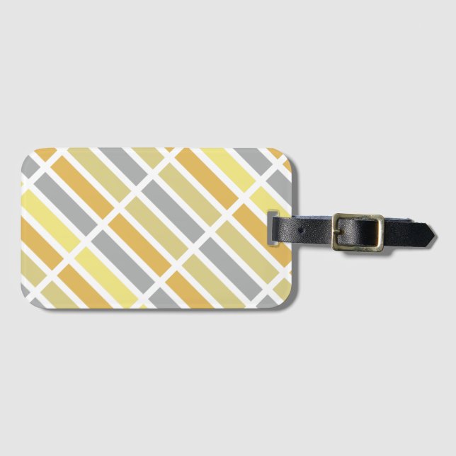 Gold Silver Bronze Metal Hues Luggage Tag (Front Horizontal)