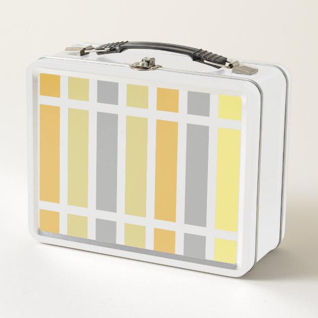 Gold Silver Bronze Metal Hues Lunch Box (Front)