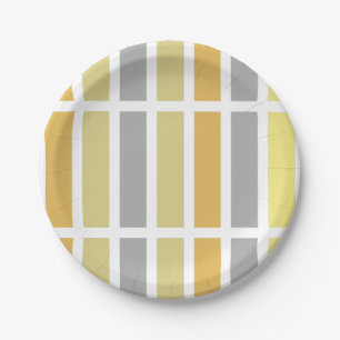 Gold Silver Bronze Metal Hues Paper Plate
