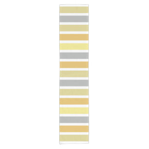 Gold Silver Bronze Metal Hues Short Table Runner