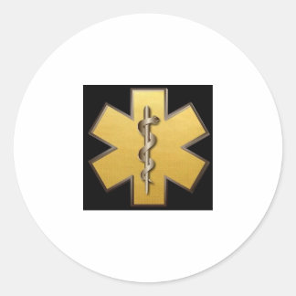 gold & silver classic round sticker