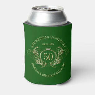 Gold & Silver Frame with a Crown Can Cooler