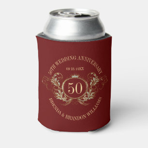 Gold & Silver Frame with a Crown Can Cooler