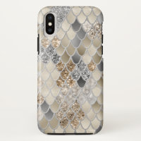 Gold Silver Grey Mermaid Scales Glam #1