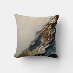 Gold Silver Luxury Marble Home Decor Gift Cushion