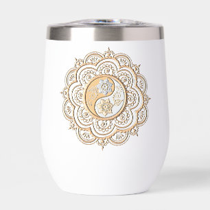 Gold & Silver Mandala water bottle
