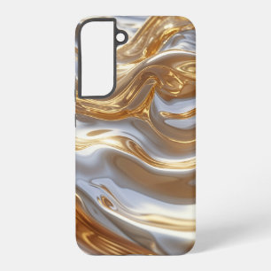Gold Silver Metallic Wave Samsung Galaxy Case
