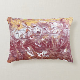 Gold, Silver, Red, Rose Gold, Marble Artwork Decorative Cushion