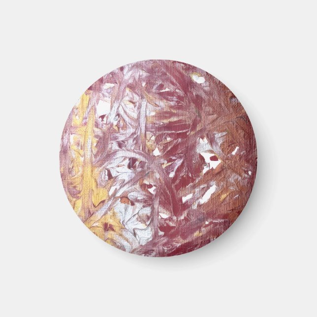 Gold, Silver, Red, Rose Gold, Marble Artwork Magnet (Front)