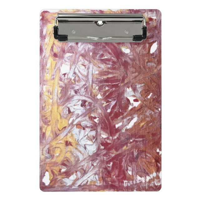 Gold, Silver, Red, Rose Gold, Marble Artwork Mini Clipboard (Front)