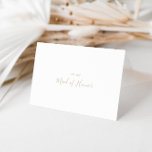 Gold Simple Minimalist Bridal Party Thank You<br><div class="desc">This gold simple minimalist bridal party thank you card is perfect for a modern wedding. The simple and elegant design features classic and fancy script typography in gold.</div>