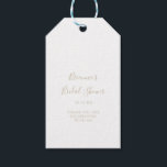 Gold Simple Minimalist Bridal Shower Gift Tags<br><div class="desc">These gold simple minimalist bridal shower gift tags are perfect for a modern wedding shower. The simple and elegant design features classic and fancy script typography in gold.</div>