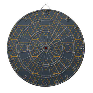 Gold, simple, modern, cool, trendy lines geometric dartboard