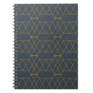 Gold, simple, modern, cool, trendy lines geometric notebook