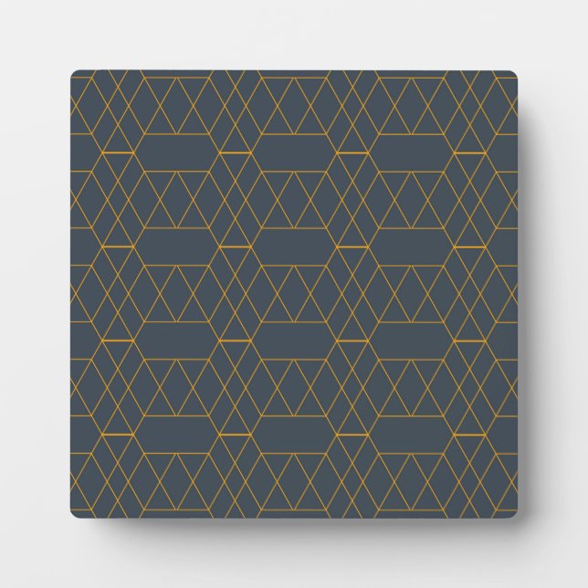 Gold, simple, modern, cool, trendy lines geometric plaque (Front)