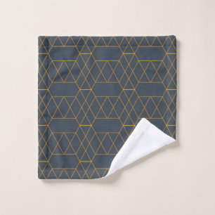 Gold, simple, modern, cool, trendy lines geometric wash cloth