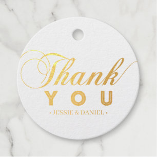 Gold   Simple Modern Typography Thank you Favour Tags