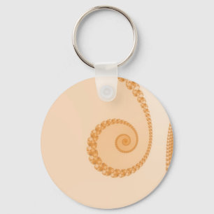 Gold Simple Spiral Keychain