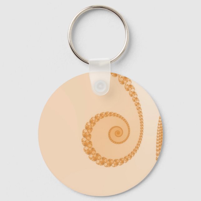 Gold Simple Spiral Keychain (Front)