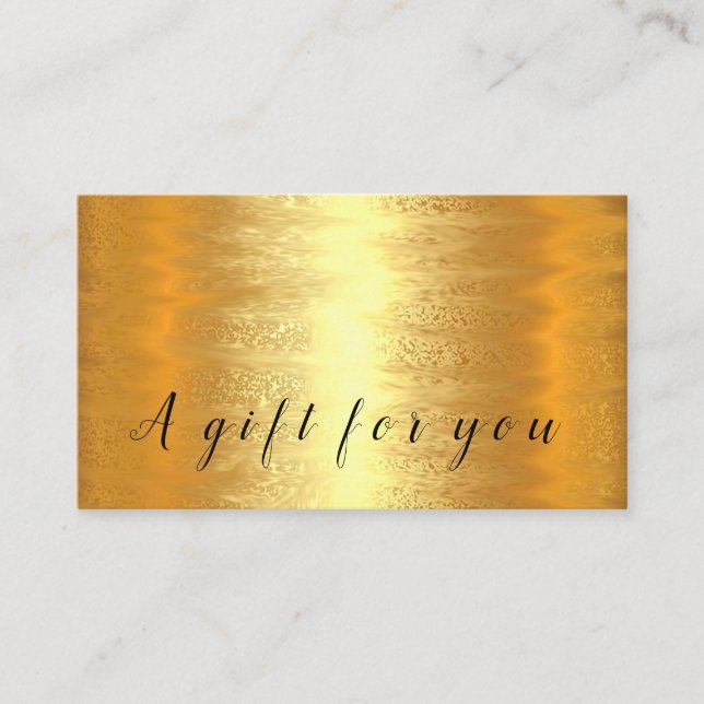 Gold Simply Gift Certificate Makeup Beauty (Front)