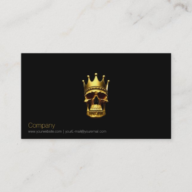 Gold Skull Business Card (Front)