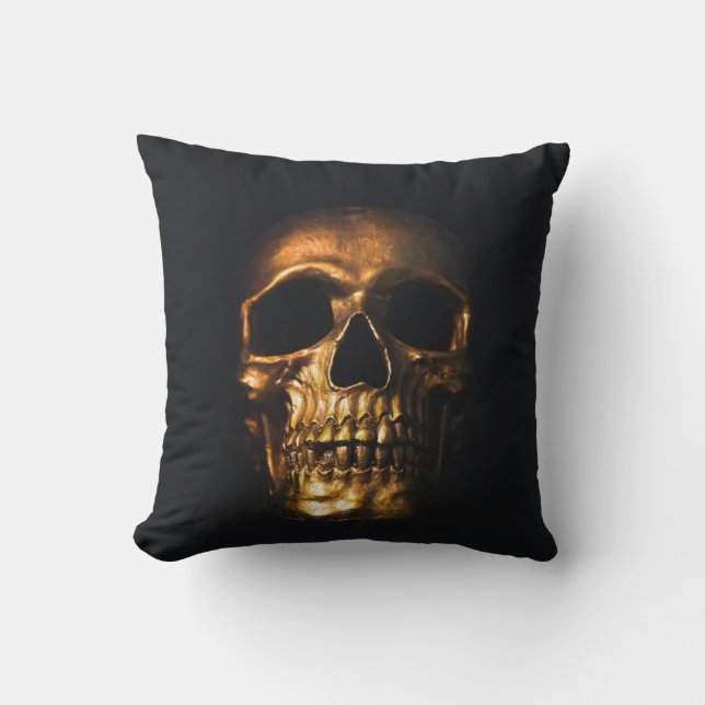 Gold Skull Cushion (Front)