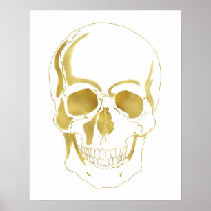 Gold Skull Poster