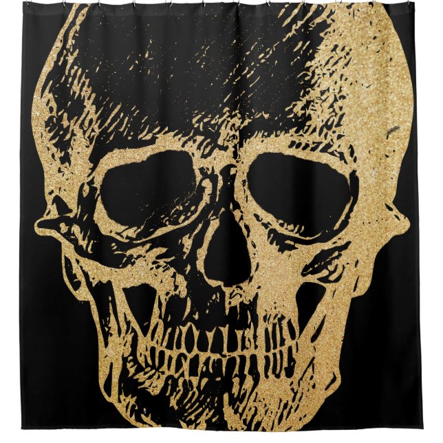 Gold Skull | Shower Curtain (Front)