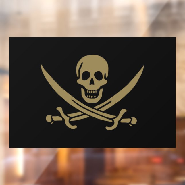 Gold Skull & Swords Pirate flag of Calico Jack (Sheet 2)