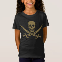 Gold Skull & Swords Pirate flag of Calico Jack