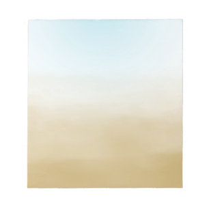 Gold Sky Blue Ombre Watercolor Notepad