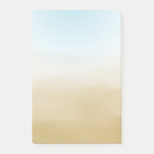 Gold Sky Blue Ombre Watercolor Post-it Notes