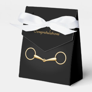 Gold Snaffle Bit Elegant Custom Equestrian Favour Box