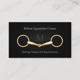 Gold Snaffle Bit Elegant Elegant Equestrian Business Card