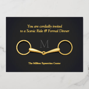 Gold Snaffle Bit Elegant Equestrian Monogrammed