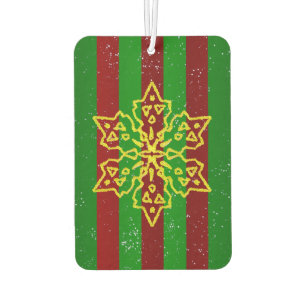 Gold Snowflake Car Air Freshener