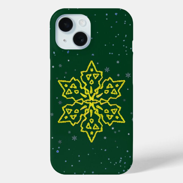 Gold Snowflake Case-Mate iPhone Case (Back)