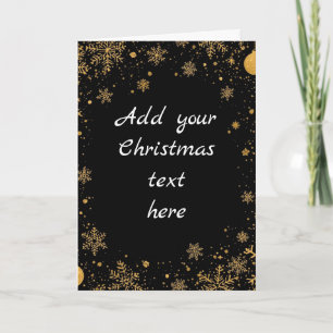 Gold Snowflake Christmas Card