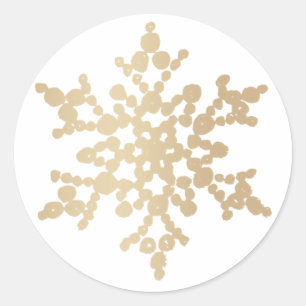 Gold Snowflake Christmas Card Envelope Seal