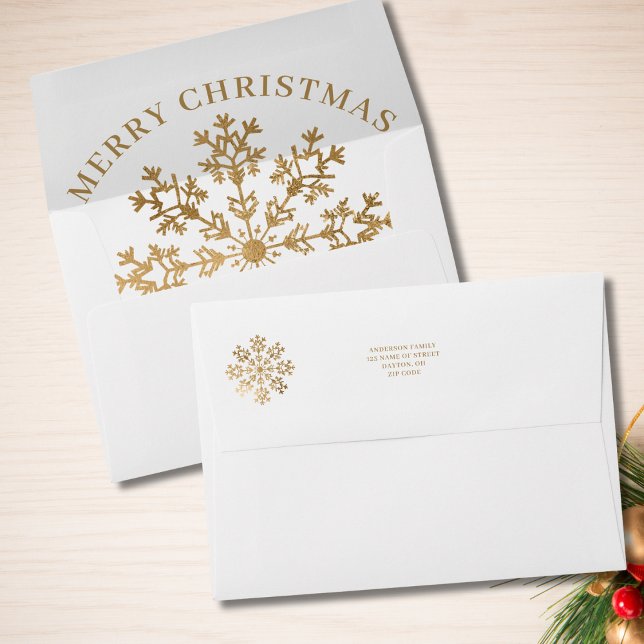 Gold Snowflake Christmas  Envelope (Creator Uploaded)