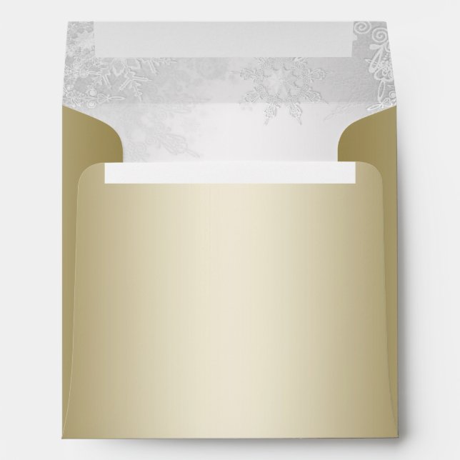Gold Snowflake Christmas Envelopes (Back (Bottom))