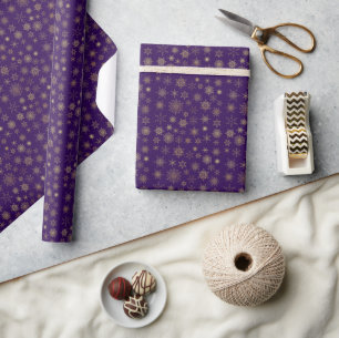 Gold Snowflake Christmas Wrapping Paper