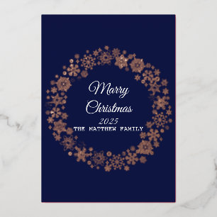 Gold Snowflake Frame Holiday Invitation Card