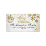 Gold Snowflake Merry Christmas Address Labels<br><div class="desc">Christmas Address Labels. Elegant gold snowflake Merry Christmas design.</div>