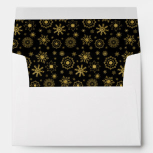 Gold Snowflake Ornament Christmas Holiday Envelope
