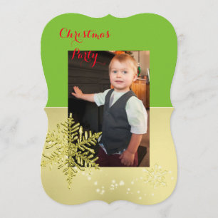 Gold Snowflake Photo Template