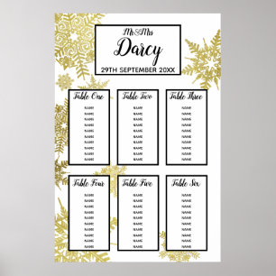 Gold Snowflake Seating Chart