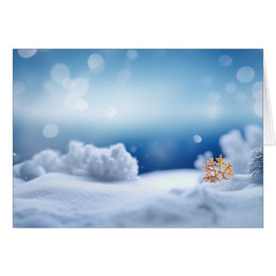 Gold Snowflake Winter Background