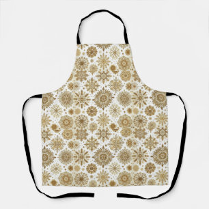 Gold snowflakes apron