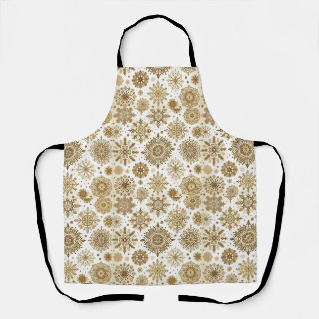 Gold snowflakes apron (Front)